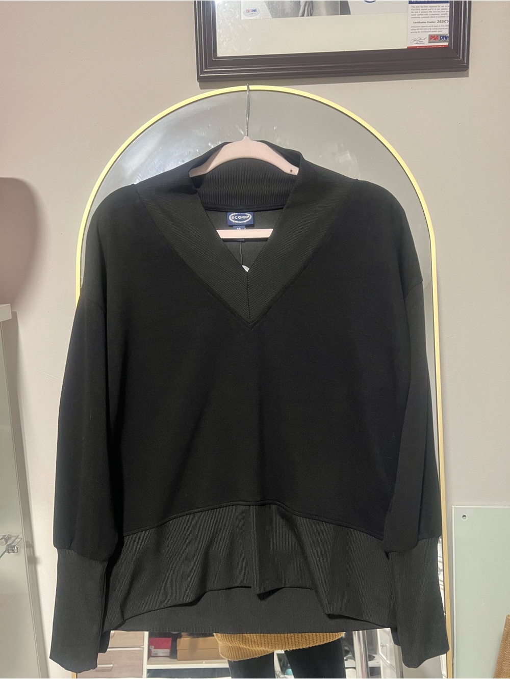 Women's Black V-Neck Pullover Top by ELOQUII